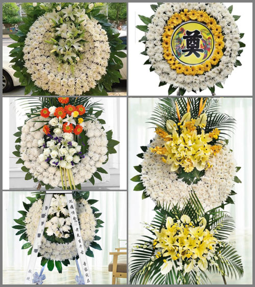 湖北黄冈市黄梅县濯港镇洪屠村花圈速递